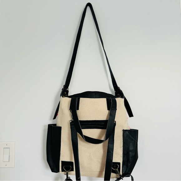 Stanley Street Crossbody Bag Backpack  Multicolor Fuzzy Day to Day Boho Hobo - Picture 7 of 16